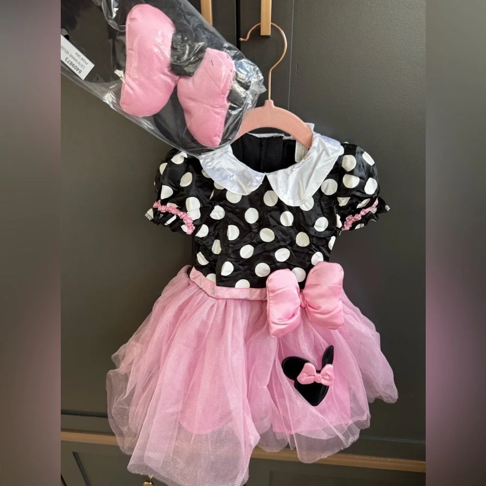 NWT Disney Baby Minnie Mouse • 18-24m • Costume Dress with Ears Accessory